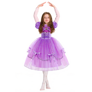 Robe de Déguisement Princesse Sofia de Dessin Animé pour Filles en Gros avec Bord en Dentelle pour Cosplay Anniversaire Film Télévision pour Enfants - Product Image 2