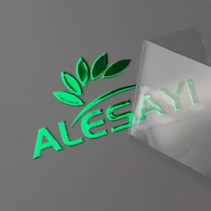 5X5CM 3D Gold Silver Transfer Sticker Name LOGO Personalized <b>Packaging</b> Electroplate Custom Metal Sticker - Product Image 2