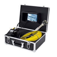 Caméra d'inspection de canalisation avec objectif 23 mm, écran LCD 7 pouces, capteur CMOS, câble de 20 m, système d'endoscope industriel, 12 lumières LED