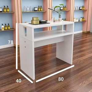 Nail Desk Retro Single/Double Person Nail <b>Work</b> Desk Nail Shop Desk Special Offer Economy Nail Desk Nail Desk - Product Image 6