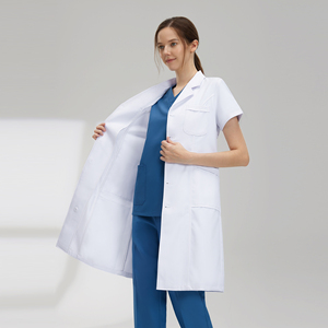 Uniforme médico <span class=keywords><strong>de</strong></span> bata blanca <span class=keywords><strong>de</strong></span> gama alta, uniforme <span class=keywords><strong>de</strong></span> <span class=keywords><strong>trabajo</strong></span> <span class=keywords><strong>de</strong></span> cirugía plástica oral y dental y médico estético, abrigo blanco - Product Image 3
