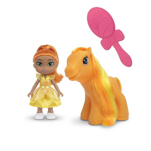 Muñeca de Moda con Unicornio Morado y Cepillo de Aseo para Niñas de 5 a 7 Años, Set de Figuras de Plástico Estilo Dibujos Animados - Product Image 3