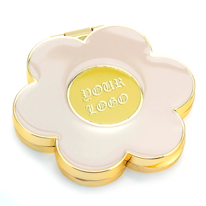 Sản Xuất Vòng Một Mặt Thông Minh Gương Kim Loại Make Up Gương Với Pu Leather Pouch Sets - Product Image 3