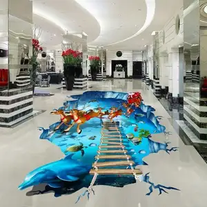 Various Styles Of Beautiful Pvc Cartoon Floor Sticker Good Quality Cheap Price Floor Marble Tile Pvc Sticker