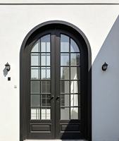 Portes Françaises Courbées en Fer, Style Européen Antique, Modernes, Sécurisées, en Verre Trempé, Simples ou Doubles, pour Extérieur et Intérieur de Maison
