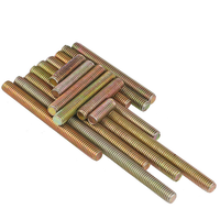 M6 M8 Galvanized Yellow Zinc Steel Furniture Connector Threaded Rods Full Thread Stud Bolt Stud Bolts and Nuts