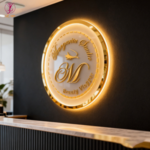 Letrero LED 3D Personalizado de <span class=keywords><strong>Acero</strong></span> Inoxidable con Retroiluminación Frontal <span class=keywords><strong>y</strong></span> Logotipo Acrílico Personalizado para Publicidad en Tiendas <span class=keywords><strong>y</strong></span> Oficinas - Product Image 6