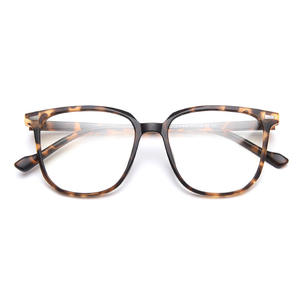 Monture de lunettes carrée vert olive TR90 pour femmes, anti-lumière bleue, protection UV, verres PC, lunettes tendance et à la mode - Product Image 4