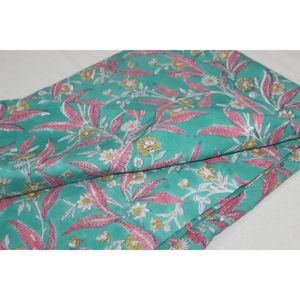 Tela de Algodón Estampada a Mano Sostenible, Ligera, con Diseño Floral, para Confección de Ropa para Niñas y Niños - Product Image 2