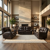 Frank Möbel Bestseller Hochwertiges 3+2+1 Relaxsofa-Set Konvertierbar mit Kühlfunktion für Wohnzimmermöbel