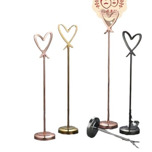 Heart Shape Stainless Steel Place <b>Card</b> Holder 30cm Standing <b>Table</b> Number Holder For Wedding Banquet Restaurant Decor - Product Image 5