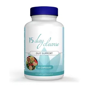 OEM Hot Selling 15 Day Cleanse Capsule Gut and Colon Support Advanced Formula with Sagrada Psyllium Husk Non-GMO 30 Capsules