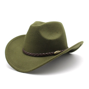 Sombrero inglés occidental, bandas para adultos, sombrero de vaquero, fieltro - Product Image 5