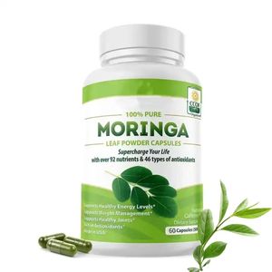 Venda quente OEM/ODM Private Label Orgânico Atacado A Granel <span class=keywords><strong>Moringa</strong></span> Folha Extract Capsule 100% Pure <span class=keywords><strong>Moringa</strong></span> Folha Capsule - Product Image 1