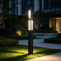 Luz LED Integrada para Patio con Tira RGB y Opción de Poste para CCTV, Luz de Área para Poste de Aluminio