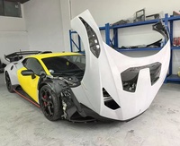 Kit carrosserie en fibre de carbone sèche STO amélioré, comprenant lèvre avant, pare-chocs, capot, aile et garde-boue pour Lamborghini Huracan LP580 LP610 Evo
