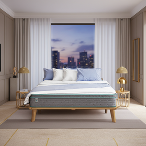 Colchón Exclusivo de 28 cm con Resortes Ensacados, Espuma de Flujo de Aire y Tejido Disipador de Calor - Product Image 1