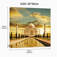 Impression sur toile de haute qualité, art mural, 50*50cm, majestueux Taj Mahal, peinture de paysage d'architecture moderne pour le salon, décoration de la maison