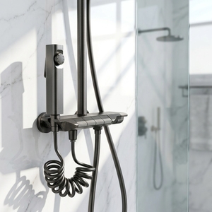 Set Doccia a Pioggia da Soffitto di Alta Qualità - Acciaio Inossidabile <span class=keywords><strong>Bianco</strong></span> con Getti Pulsanti - Product Image 3