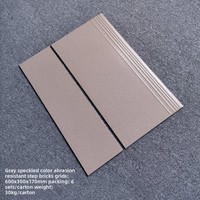 Marches d'escalier tout-en-un résistantes à l'usure, pour villa, cour extérieure, éclairage lumineux, antidérapantes, modernes, minimalistes, en céramique