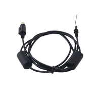Cable de alimentación blindado DIN de 4 pines 1185 18AWG con núcleos de ferrita dobles y alivio de tensión