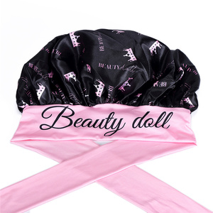 Bonnets en satin <span class=keywords><strong>de</strong></span> <span class=keywords><strong>bonnet</strong></span> <span class=keywords><strong>de</strong></span> <span class=keywords><strong>soie</strong></span> réversible personnalisé et enveloppes <span class=keywords><strong>de</strong></span> cheveux en satin avec logo - Product Image 3