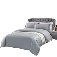 [Non en vente] Ensemble de literie d'hôtel en satin de coton gris 60 fils, quatre pièces, traitement personnalisé, teinture réactive