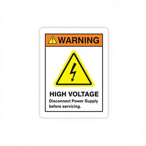 Avertissement : Signalisation de sécurité électrique pour la mise à la terre des alimentations haute tension, conforme à la réglementation OSHA, étanche pour usage industriel. - Product Image 1