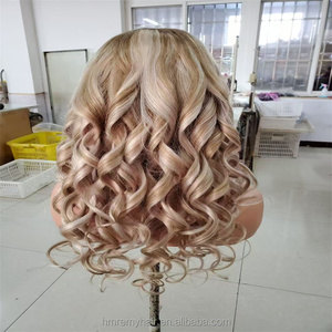 วิกผมลูกไม้สีบลอนด์แบบไล่เฉดสี<span class=keywords><strong>ผม</strong></span>13X4เป็นลอนผมแท้สีบลอนด์แบบไม่ใช้กาว<span class=keywords><strong>ผม</strong></span>ธรรมชาติ - Product Image 2