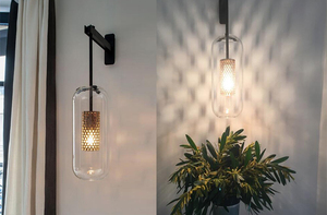 Moderno de pared de vidrio lámpara de latón de oro moderno led luz de pared accesorios para la decoración del hogar - Product Image 2