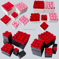 Vente en gros de roses stabilisées éternelles de luxe, cadeau idéal pour la Saint-Valentin, boîte cadeau, fleurs éternelles fraîches