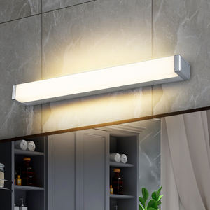 Lampe élégante argentée pour salle de bain Luminaire élégant pour salle de bain Luminaire LED mural combinant un design moderne - Product Image 3