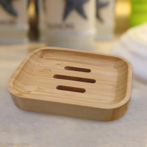 <b>Bamboo</b> <b>Soap</b> <b>Dish</b> Rectangular Japanese Style With Suction Cup Drainable For Bathroom Home Hotel - Product Image 4