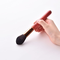 Pinceaux de maquillage en poils synthétiques avec logo personnalisé, OME, 12 pièces, manche en bois doré, logo personnalisé, faible MOQ, ensemble de pinceaux de maquillage de luxe dans un sac