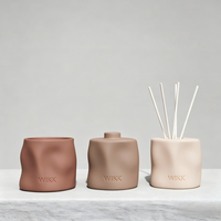 Ensemble de diffuseurs de parfum d'intérieur de luxe en céramique, avec logo personnalisé, forme et couleur au choix, pour contenir des bâtonnets de diffuseur – Vente en gros