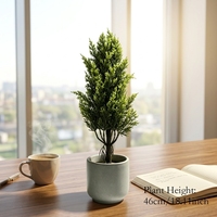 Cyprès artificiel topiaire, petit arbre sans pot, fausse plante de cèdre pour la décoration intérieure et extérieure, maison, bureau, étagère, jardin