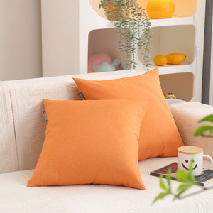 ベッド枕無地50*50 flaxpillowcaseadvertisingクッションカバー室内装飾ソファ無地枕カバー - Product Image 3