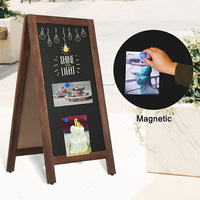 Cadre en bois Offre Spéciale tableau de cuisine magnétique extérieur intérieur autonome A-Frame Menu tableau noir pour Restaurant Bar