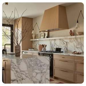 Juegos de Muebles de Cocina de Madera Maciza de Diseño Moderno con Encimera Laminada y Estructura de MDF, Incluye Grifo y Accesorios - Product Image 1