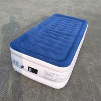 Matelas gonflable double pliable, portable, épais et léger, avec pompe intégrée pour la chambre, la maison et le camping en plein air