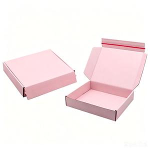Boîtes d'expédition en papier kraft avec logo personnalisé, en carton ondulé, à fermeture éclair, auto-adhésives, à déchirure rapide, avec pelliculage mat - Product Image 3