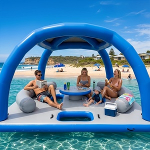 Île flottante gonflable personnalisable de type cabane-bar, robuste, pour fêtes, Inselpaket 1, largeur 3,30 m - Product Image 1