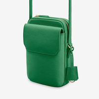 Portefeuille de téléphone portable en cuir léger pour femme, avec logo personnalisé, pour les voyages quotidiens, mode décontractée, avec fermeture éclair, en polyester, avec protection RFID, portable, à bandoulière
