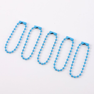 Chaîne DIY Guka Candy Color, perles rondes de 10 cm, porte-clés mousqueton, chaîne en métal légère - Product Image 5