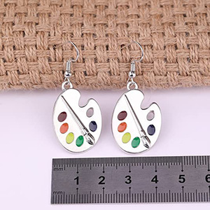 Orecchini Pendenti con Palette di Colori per Donne, Accessori di Moda Creativi per Uso Quotidiano - Product Image 3