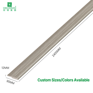 Profilé <span class=keywords><strong>de</strong></span> plinthe WPC blanc moderne 80mm/100mm conforme REACH, apprêté, pour la rénovation <span class=keywords><strong>de</strong></span> luxe des appartements et des hôtels - Product Image 4