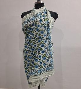 Pareos de Playa para Mujer, 100% Algodón, Estampado a Mano Indio, Tela Suave de Voile, Pareo de Seda para Verano a Excelente Precio - Product Image 1