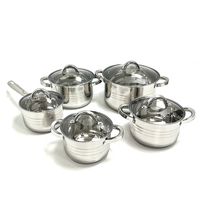 Casserole multifonctionnelle en forme de ventre, ensemble de 10 ustensiles de cuisine, pot pour cuisiner sur les plaques à induction