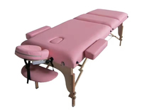 Table de Massage Portable réglable en hauteur professionnelle Salon de beauté lit de Massage de cils de jambe en bois