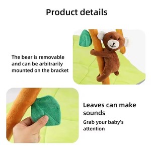 Huiye tapis rampant forme de feuille bébé jouer tapis de sommeil intérieur éveil sensoriel jouets doux infantile tapis d'activité de gymnastique pour nouveau-né bébé - Product Image 2